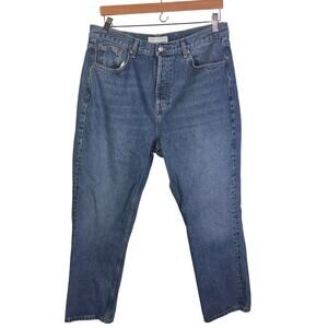 Topshop Editor Jeans W34 L32 Straight Leg Blue Denim Classic Fit